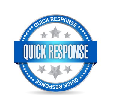 quick response seal illustration design clipart