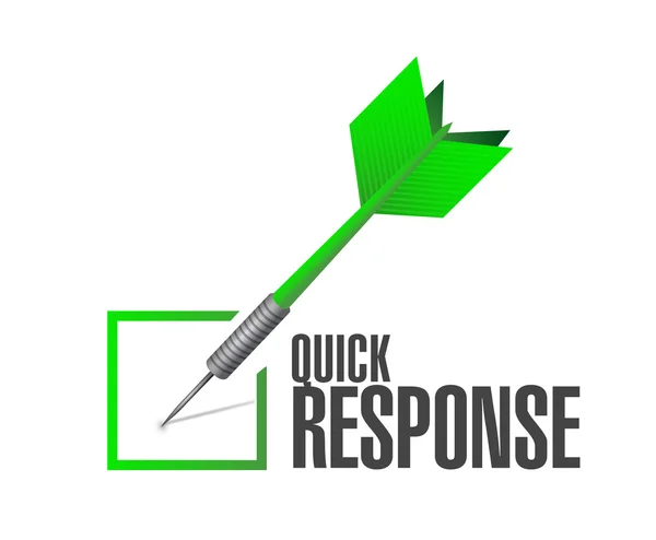 Quick response dart check mark illustration design — Stock Photo, Image