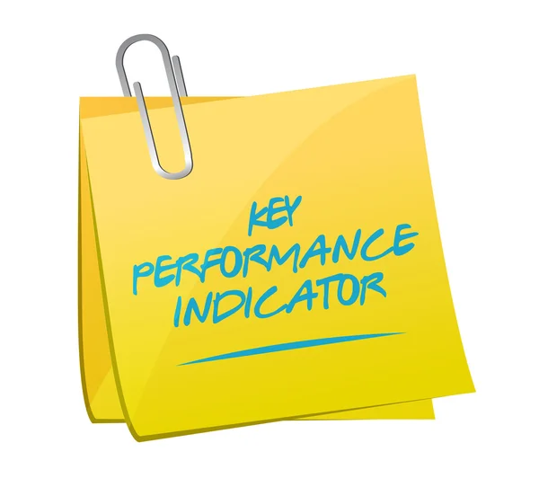 Key performance indicator memo post illustration — Stock Photo, Image