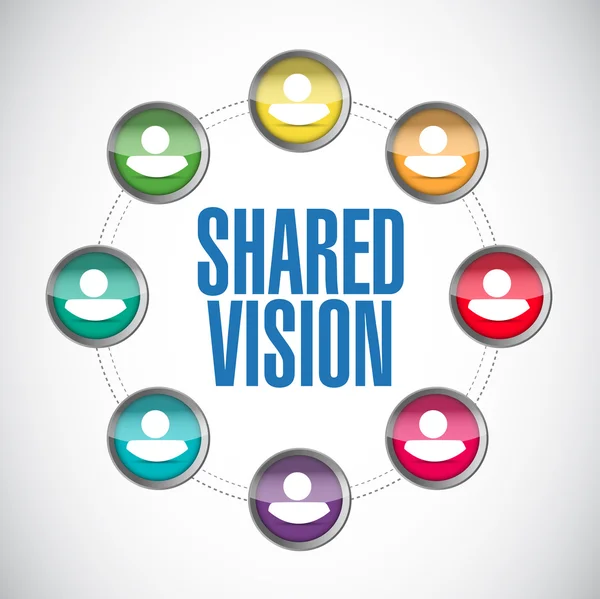 Shared vision people diversity illustration design — Stock Photo, Image