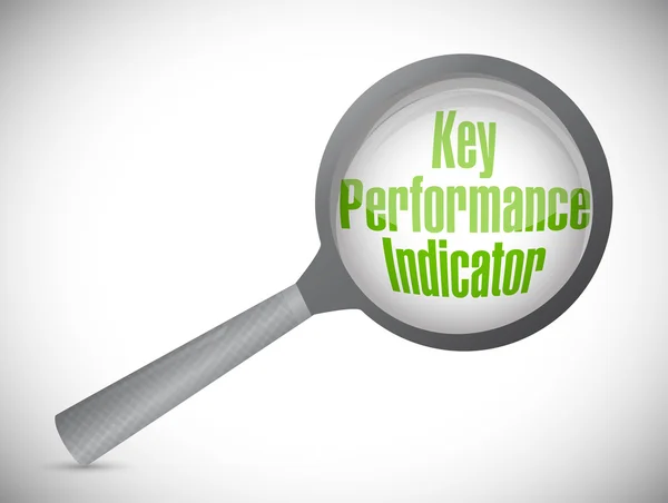 Key performance indicator magnify glass — Stock Photo, Image