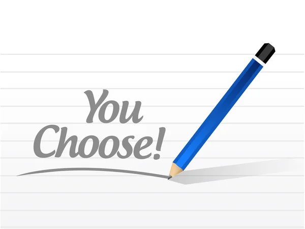 You choose pencil message illustration design — Stock Photo, Image