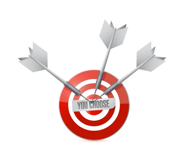 You choose target illustration design — Stock Photo, Image