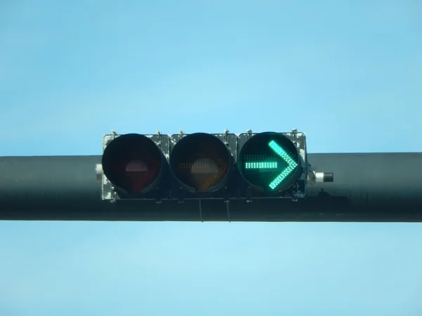 Color verde en el semáforo — Foto de Stock