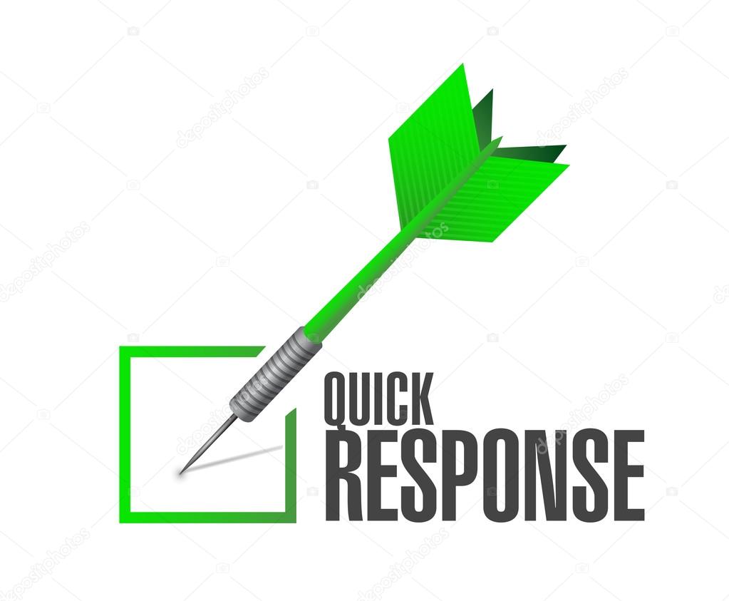 quick response dart check mark illustration design