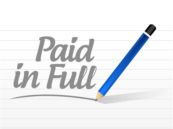 Paid in full message sign illustration design — Stock Photo, Image