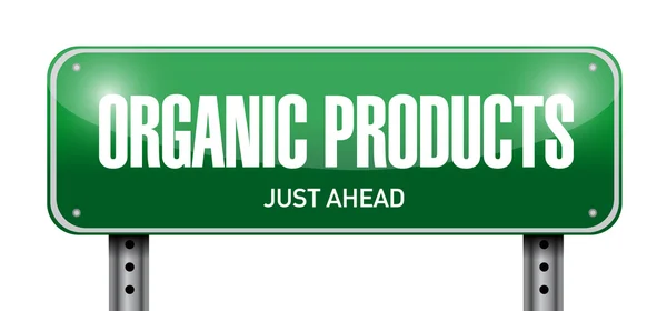 Organic product road sign illustration design — Stock Photo, Image