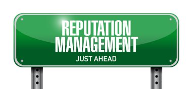 reputation management road sign illustration clipart