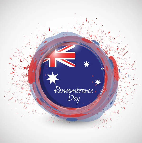 Australia remembrance day ink flag illustration — Stock Photo, Image