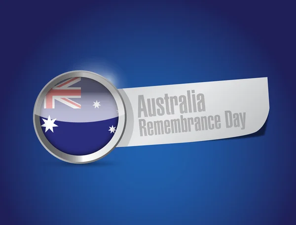 Australia remembrance day seal illustration design — Stock Photo, Image