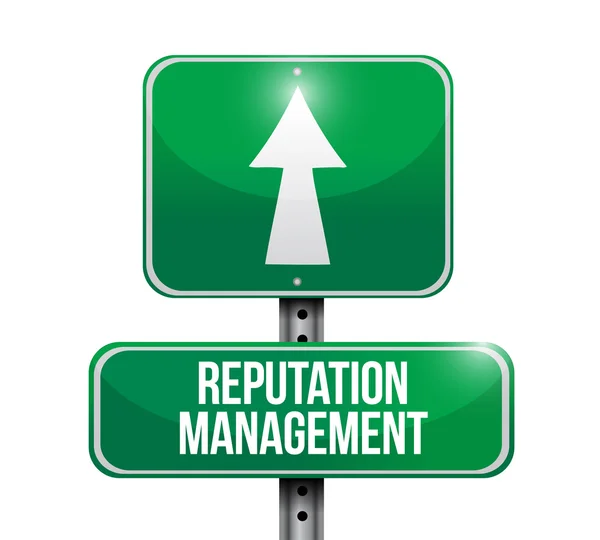 Reputation management road sign illustration — Stock Photo, Image