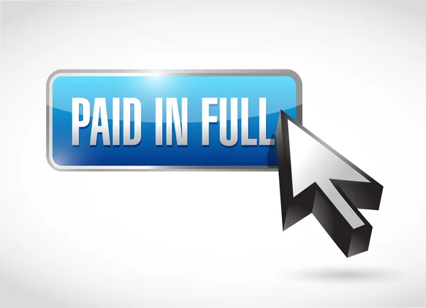 Paid in full button illustration design — Stock Photo, Image