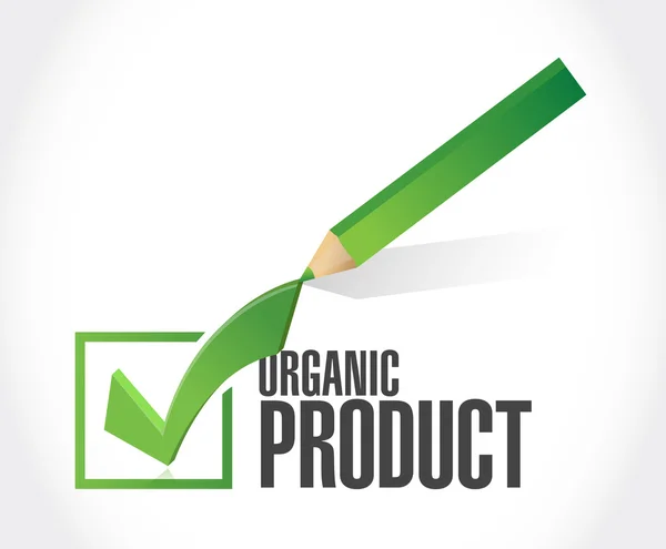 Marca de verificação de produto orgânico design ilustração — Fotografia de Stock