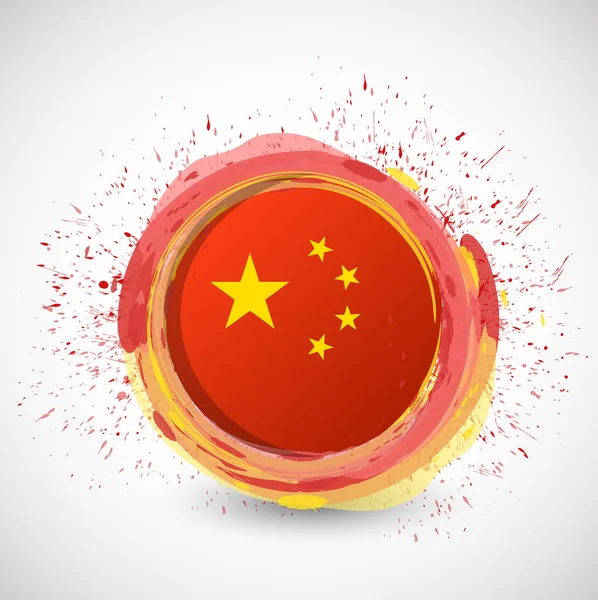 China inkt cirkel vlag afbeelding ontwerp — Stockfoto