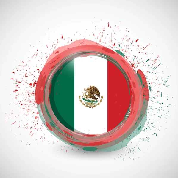 Mexico ink circle flag illustration design — Stock Photo, Image