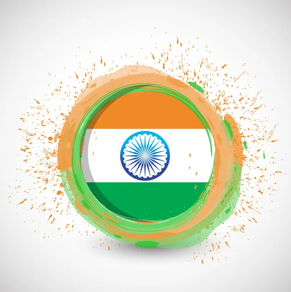 Disegno dell'illustrazione della bandiera del cerchio inchiostro india — Foto Stock