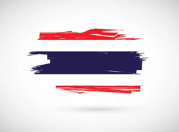 Dessin d'illustration de drapeau encre thailand — Photo
