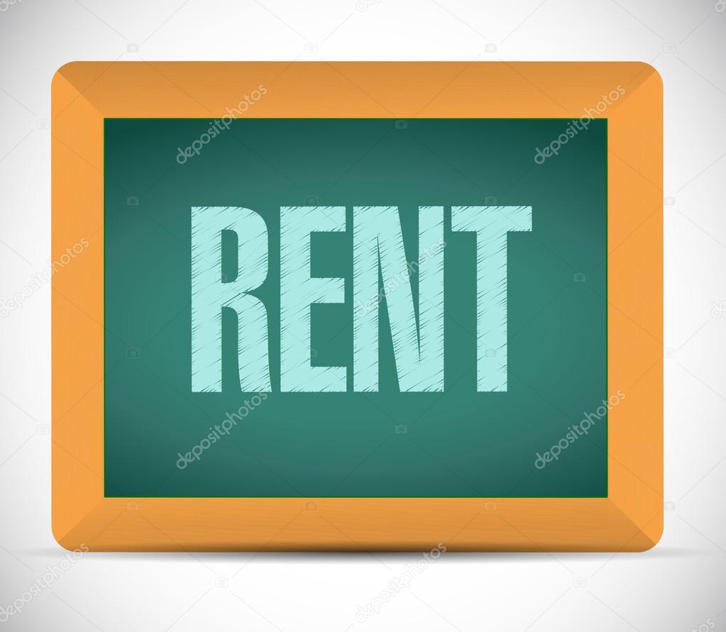 rent board sign illustration design