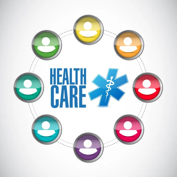 Health care members diagram illustration — Stock Photo, Image