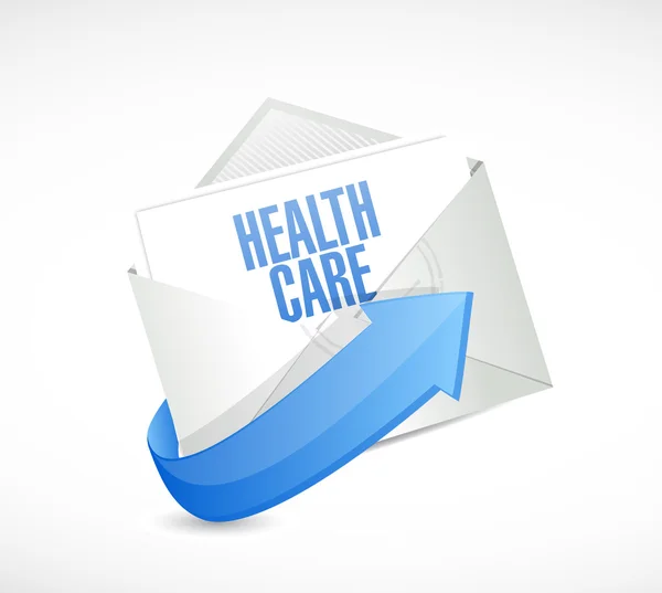 Gesundheitswesen E-Mail Illustration Design — Stockfoto