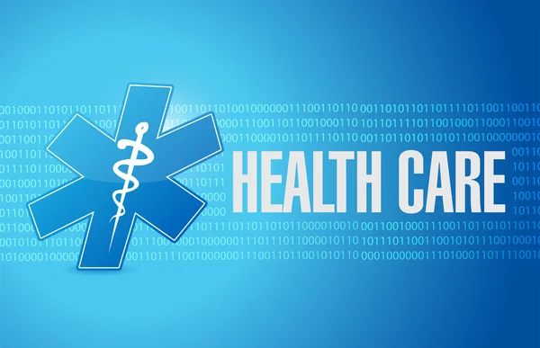 Health care binary sign illustration design — Stock Photo, Image