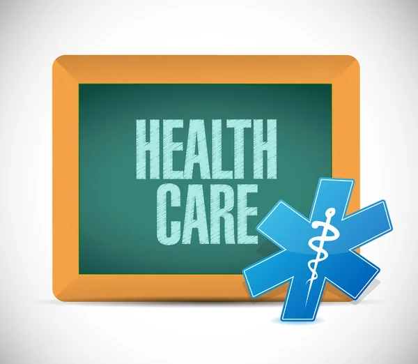 Health care board sign illustration — Stock Photo, Image