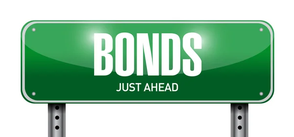 Bonds road sign illustration design — Stock Photo, Image