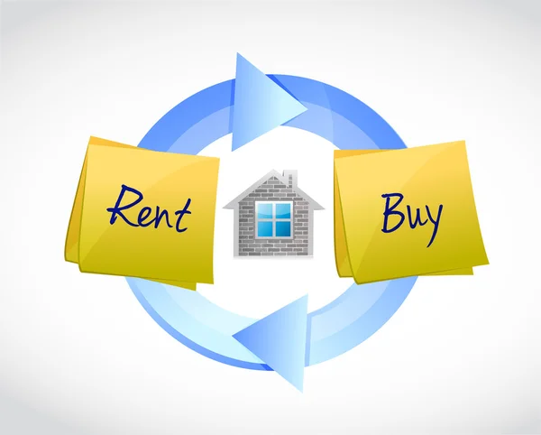 Buy or rent real estate concept illustration — Stock Photo, Image