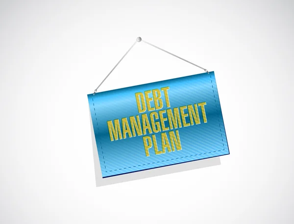 Debt management plan banner sign — Stockfoto