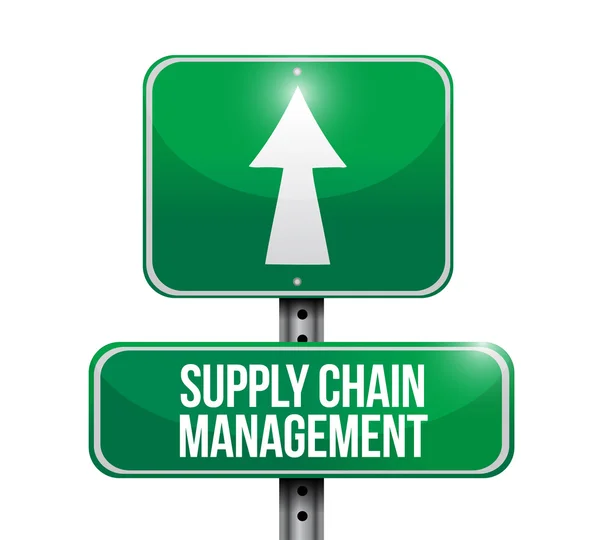 Supply chain management verkeersbord — Stockfoto