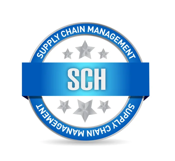 Supply chain management zegel afbeelding ontwerp — Stockfoto