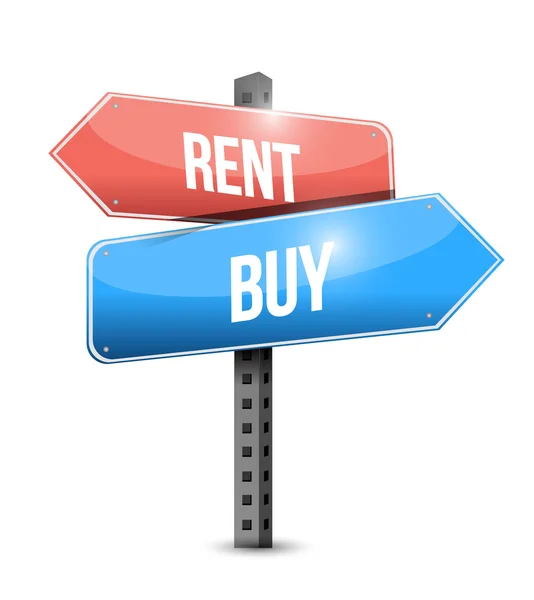 Rent or buy sign illustration design — Stock Photo, Image