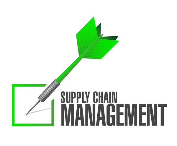 Supply chain management selectievakje dart — Stockfoto