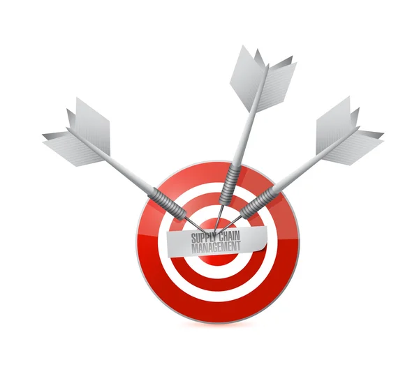 Supply chain management target illustration — Stock Photo, Image