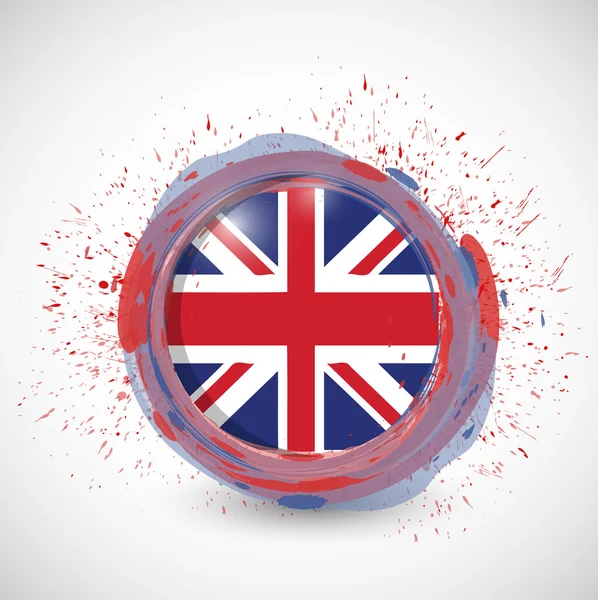 Uk tinta círculo bandera ilustración diseño —  Fotos de Stock