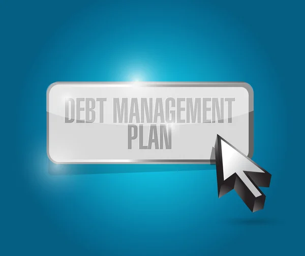 Debt management plan button illustration design — Stock Photo, Image