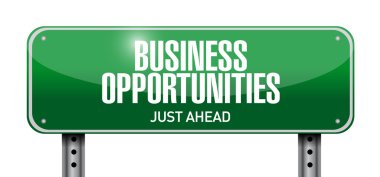 business opportunities road sign illustration clipart