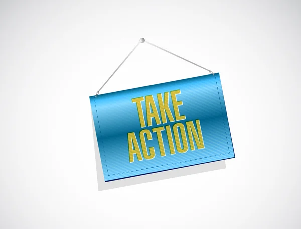 Take action banner sign illustration — Stock Photo, Image