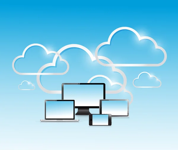 Cloud Computing modernes Technologie-Netzwerk — Stockfoto