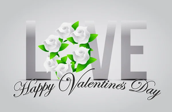 Amor feliz tarjeta de San Valentín ilustración —  Fotos de Stock