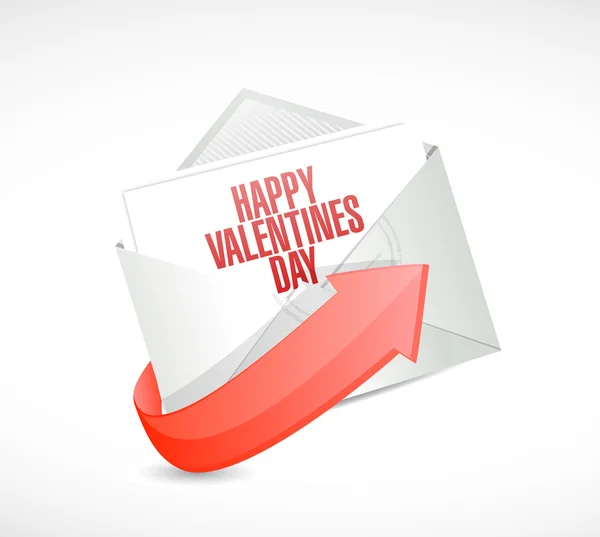 Happy valentines day email sign illustration — Stock Photo, Image