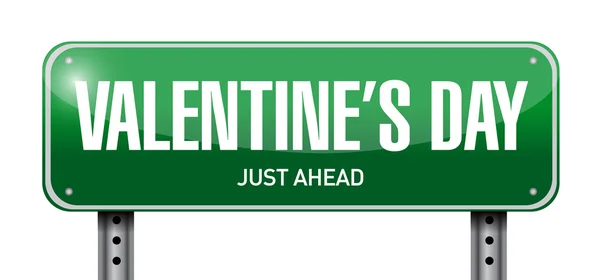 Valentines day road sign illustration — Stock Photo, Image