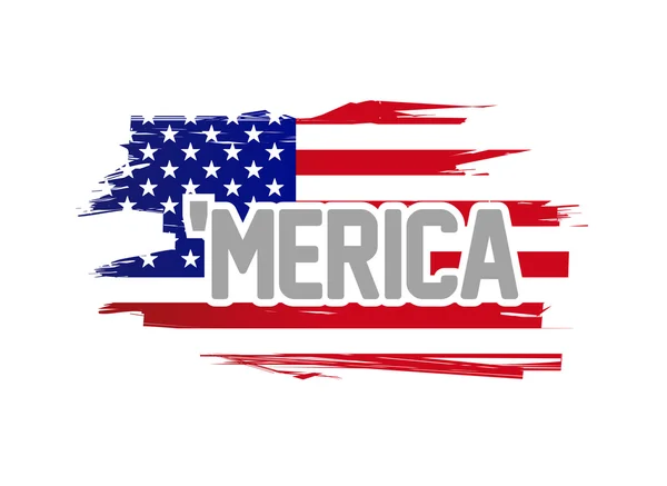 Merica Etats-Unis drapeau signe illustration design — Photo