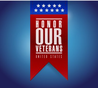 honor our veterans banner sign illustration design clipart