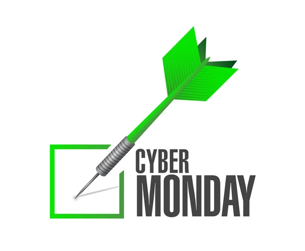 Cyber monday check mark illustration — Stock Photo, Image