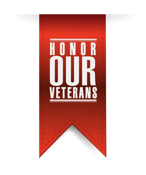 Honor our veterans hanging sign illustration — Stock Photo, Image