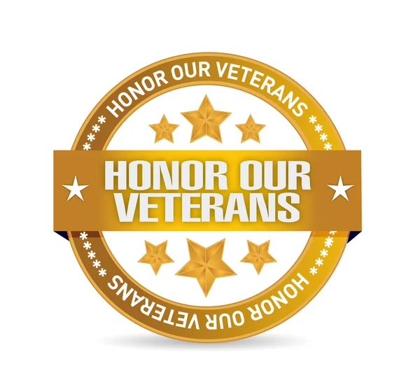 Onorare il nostro obiettivo veterani sigillo illustrazione — Foto Stock