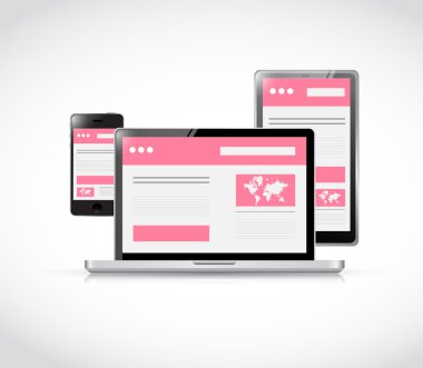 yanıt veren web tasarım. bilgisayar elektronik