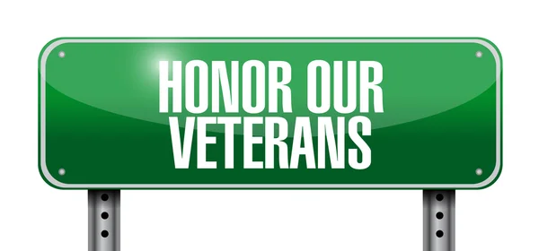 Honor our veterans board sign illustration design — Stock Photo, Image