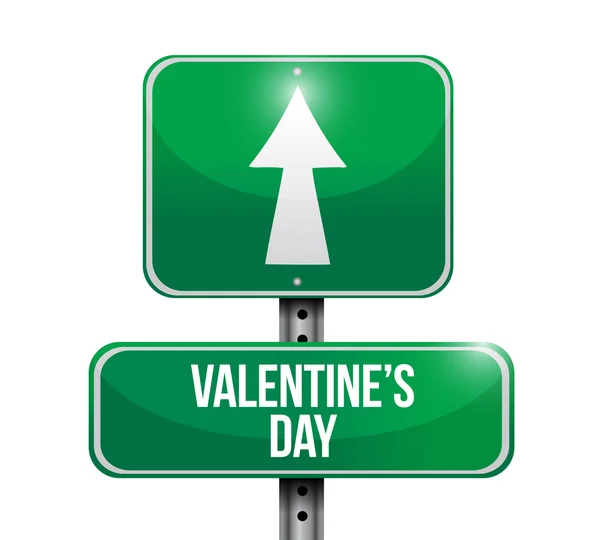 Valentines day road sign illustration design — Stock Photo, Image